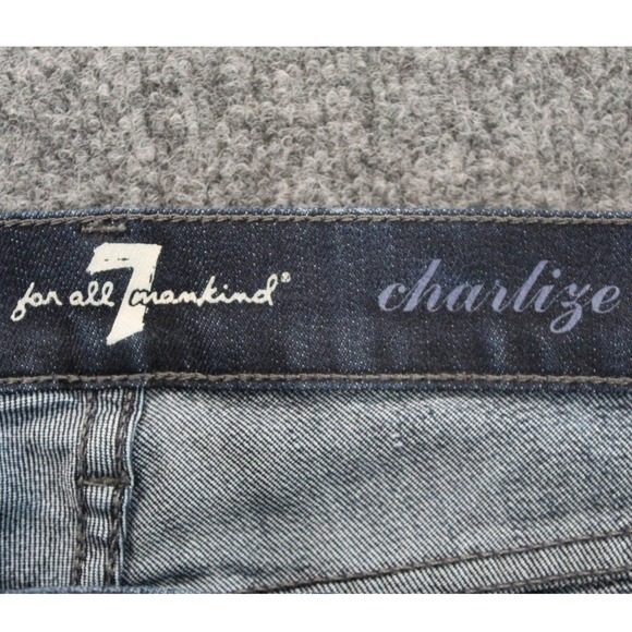 7 For All Mankind Charlize Bootcut Jeans Dark Wash Women's Size 29 - Picture 4 of 11
